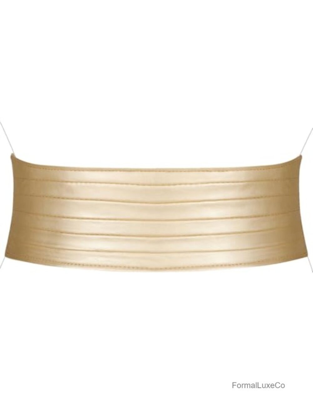 Women's Wide Elastic Faux Leather Stretch Waist Belt with Snap Closure